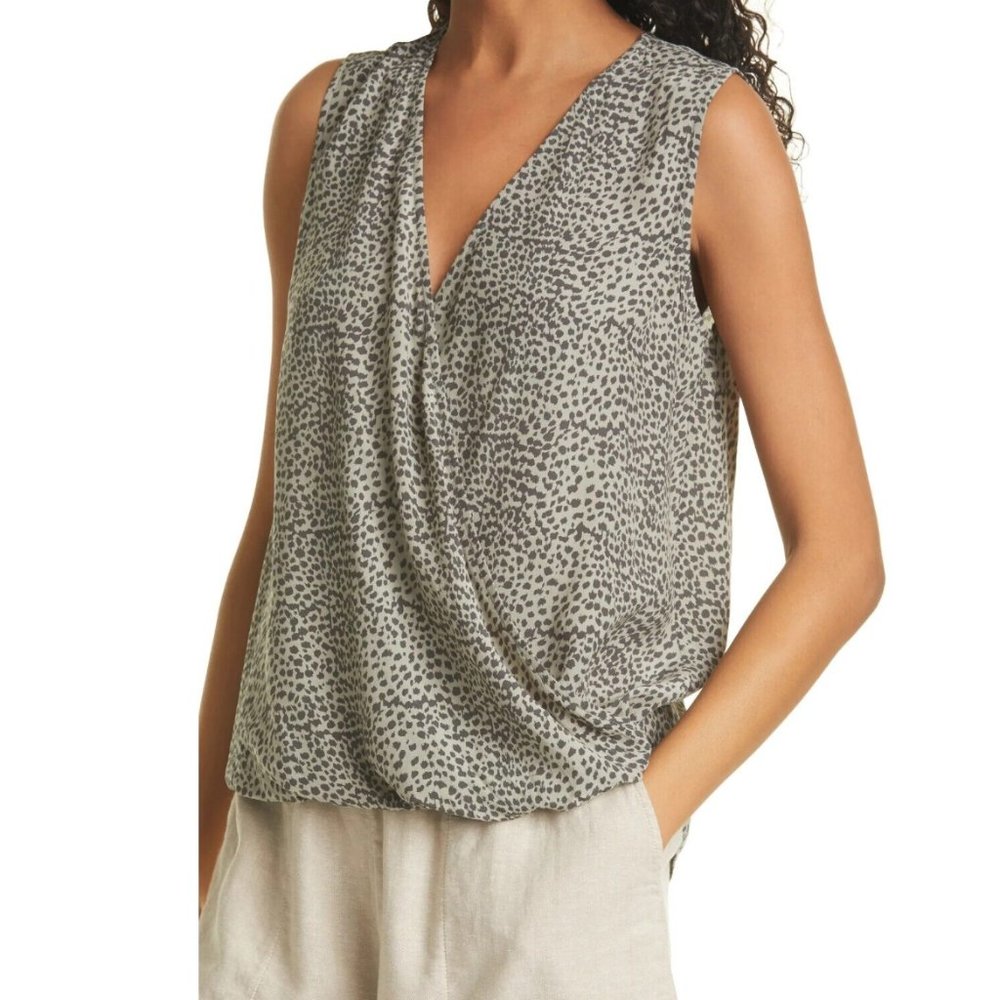 Rails Rose Lynx Print Wrap Tank Tan/Brown (Xsmall) - image 1